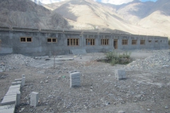 Besuch des Schulgeländes 2016,  Bau des neuen Gebäudes